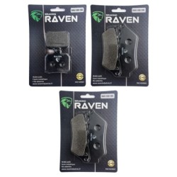 3 Kit plaquettes frein Aprilia Caponord 1000 ETV Av G, Av D et Ar 152-106X2 - EBC FA266 et FA209 - Raven 104-193