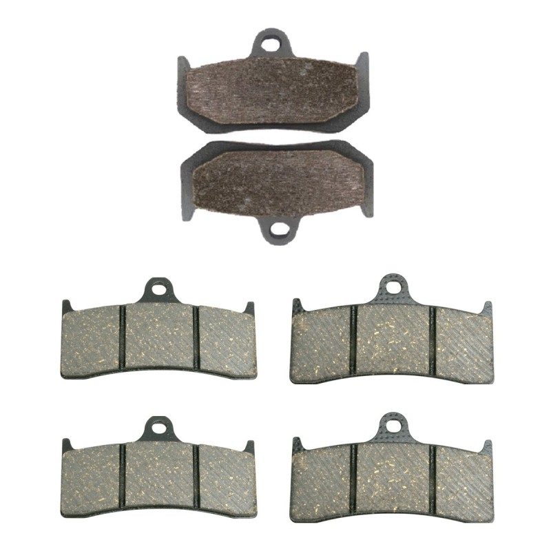 3 Kit plaquettes frein Mv-agusta Brutale 750 Oro S F4 Av G, Av D et Ar 235-126X2 - EBC FA320 et FA249, 424 - Raven 104-196