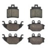 3 Kit plaquettes frein Kymco MXU 250  Av G, Av D et Ar 140-230X2 - EBC FA361HH et FA377 - Raven 104-198