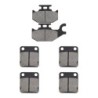 3 Kit plaquettes frein Yamaha YFM Kodiak 400  Av G, Av D et Ar 182-144X2 - EBC FA307 et FA54 - Raven 104-200