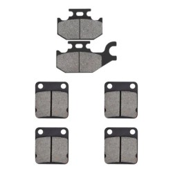 3 Kit plaquettes frein Yamaha Kodiak 450  Av G, Av D et Ar 182-144X2 - EBC FA307 et FA54 - Raven 104-200
