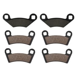3 Kit plaquettes frein Polaris RZR 800 EFI "S" inter Av G, Av D et Ar 162-343X2 - EBC FA159 et FA456R - Raven 104-205