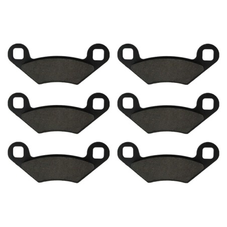 3 Kit plaquettes frein Polaris 450 HO 2x4 Av G, Av D et Ar 300-162X2 - EBC FA475 et FA159 - Raven 104-210