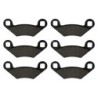3 Kit plaquettes frein Polaris 450 HO 2x4 Av G, Av D et Ar 300-162X2 - EBC FA475 et FA159 - Raven 104-210