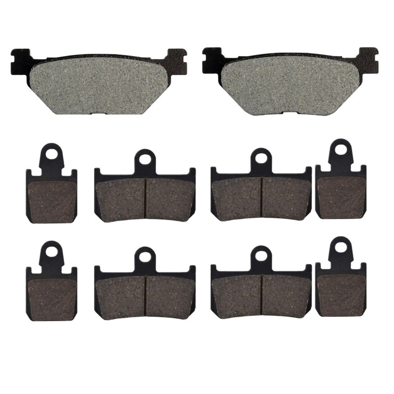 3 Kit plaquettes frein Yamaha V-max 1700  Av G, Av D et Ar 165-246X2 - EBC FA319/2 et FA442/4HH - Raven 104-211