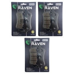 3 Kit plaquettes frein Honda GL 1800 Gold-Wing  Av G, Av D et Ar 327-178X2 - EBC FA261/2 et FA261 - Raven 104-213