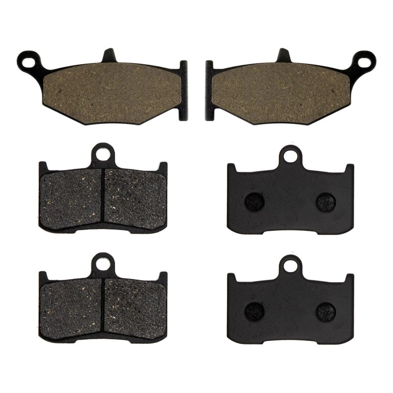 3 Kit plaquettes frein Suzuki GSX 1300 BK B-King  Av G, Av D et Ar 241-207X2 - EBC FA419 et FA347 - Raven 104-214