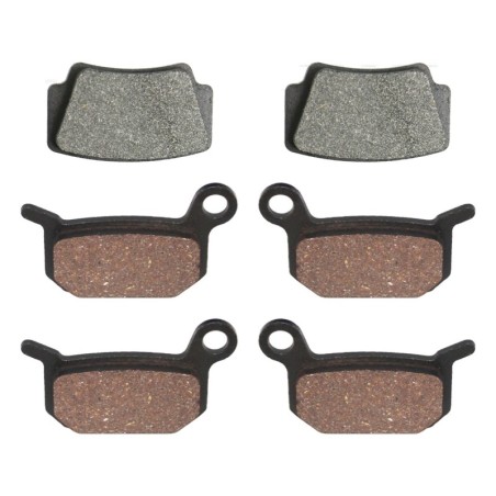 3 Kit plaquettes frein Ktm 525 XC  Av G, Av D et Ar 260-261X2 - EBC FA463R et FA462TT - Raven 104-224