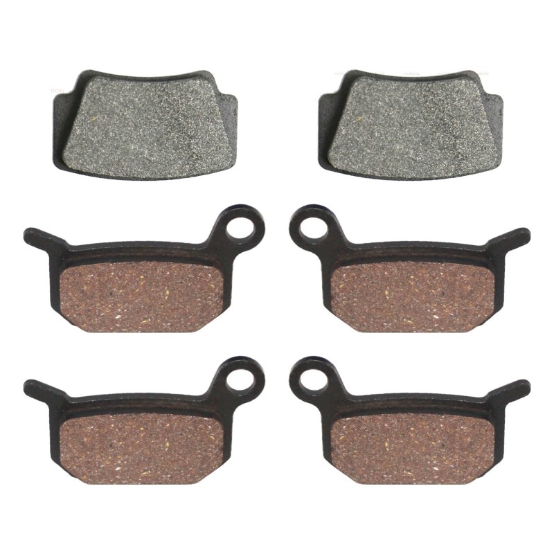 3 Kit plaquettes frein Ktm XC 450  Av G, Av D et Ar 260-261X2 - EBC FA463R et FA462TT - Raven 104-224