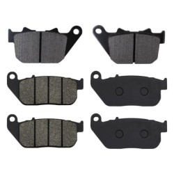 3 Kit plaquettes frein Harley-davidson Sportster 1200 Roadster XL1200R Av G, Av D et Ar 274-272X2 - EBC FA387 et FA381 - Raven 1