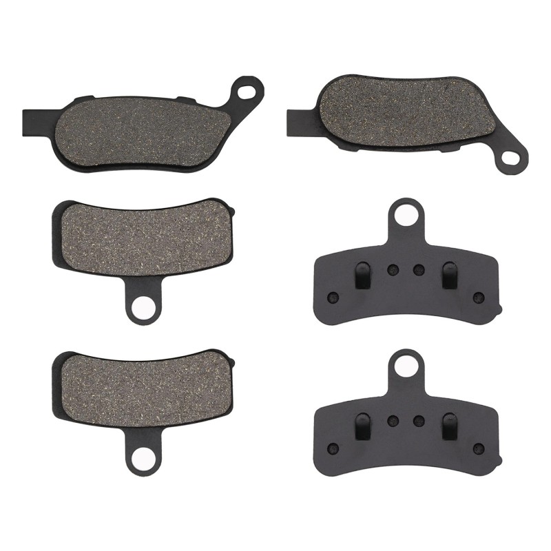 3 Kit plaquettes frein Harley-davidson Dyna Super Glide Custom FXDC Av G, Av D et Ar 273-275X2 - EBC FA458HH et FA457HH - Raven 