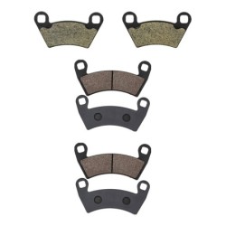3 Kit plaquettes frein Polaris Sportsman 325 ACE EURO EFI Av G, Av D et Ar 312-313X2 - EBC FA354R et FA452R - Raven 104-233