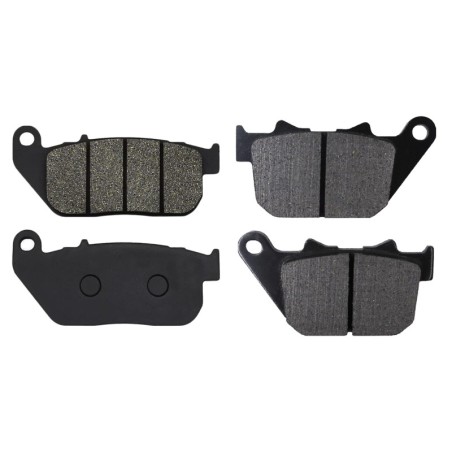 2 Kit plaquettes frein Harley-davidson Sportster 1200 Custom XL1200C Avant et Arrière 272-274 - EBC FA381 et FA387 - Raven 103-2