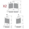 2 Kit plaquettes frein Honda VFR 1200 F  Av Ga et Dr 298X2 - EBC FA499/4HH - Raven 101-298