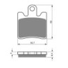 2 Kit plaquettes frein Sym GT 500  Av Ga et Dr 147X2 - EBC FA283 - Raven 101-147