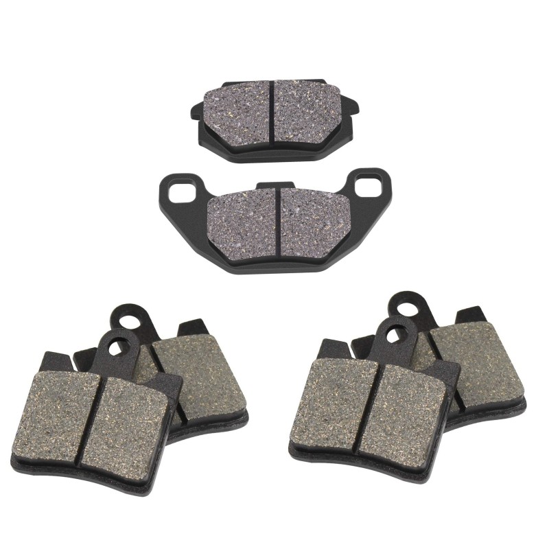 3 Kit plaquettes frein Sym GT 500  Av Ga, Dr et Ar 183-147X2 -  - Raven 104-265