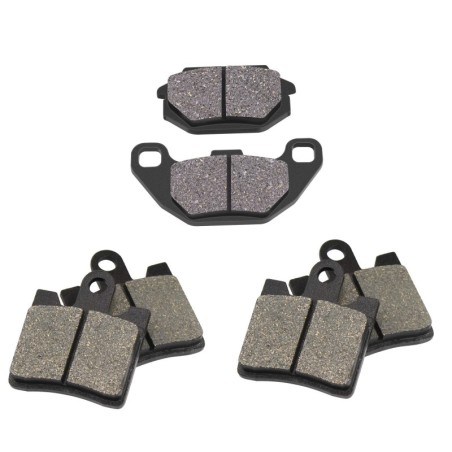 3 Kit plaquettes frein Sym GT 500  Av Ga, Dr et Ar 183-147X2 -  - Raven 104-265