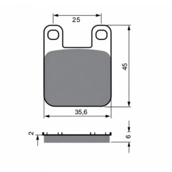 2 Kit plaquettes frein Gilera GSM 50  Av et Ar 040X2 -  - Raven 101-040
