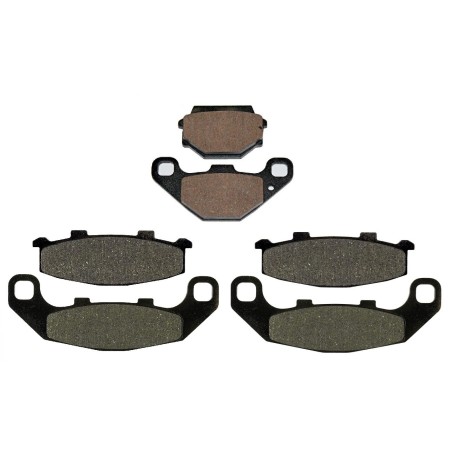 3 Kit plaquettes frein Kawasaki ZR 400 Xanthus  Av Ga, Dr et Ar 084-044X2 -  - Raven 104-054