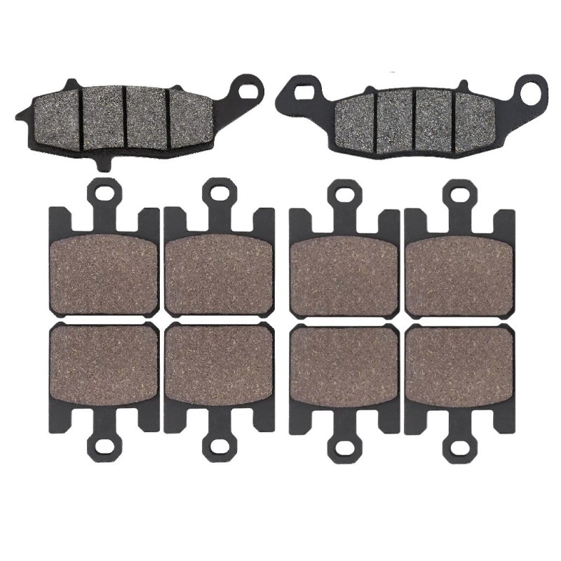 2 Kit plaquettes frein Kawasaki Vulcan 1600 Mean Streak  Av G, Av D et Ar 124-200X2 -  - Raven 104-062