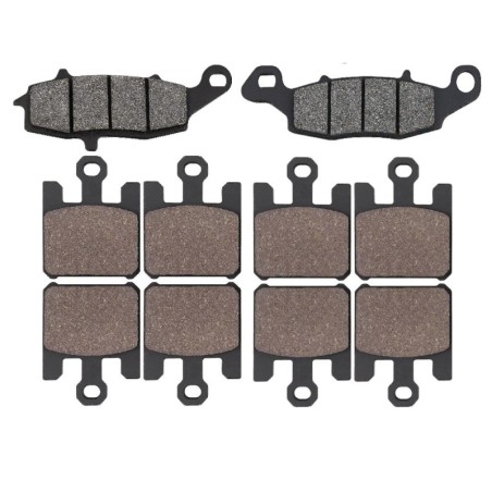 2 Kit plaquettes frein Kawasaki Vulcan 1600 Mean Streak  Av G, Av D et Ar 124-200X2 -  - Raven 104-062