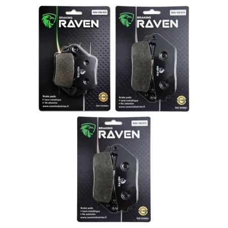 2 Kit plaquettes frein Triumph Street Triple 660 S Av G, Av D et Ar 023-014X2 -  - Raven 104-102