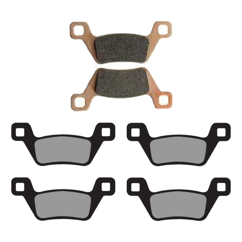 3 Kit plaquettes frein Kymco MXU 550 i 4x4 LOF Av G, Av D et Ar 314-316X2 - EBC FA600/2 et FA600TT - Raven 104-117