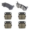 3 Kit plaquettes frein Honda TRX 500 Foreman  Av G, Av D et Ar 299-007X2 - EBC FA603 et FA84 - Raven 104-130