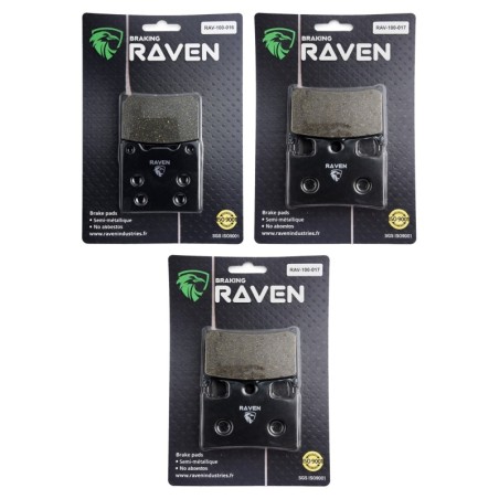 3 Kit plaquettes frein Suzuki RF 900  Av G, Av D et Ar 016-017X2 - EBC FA63 et FA145 236 - Raven 104-144