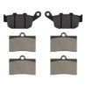 3 Kit plaquettes frein Moto-guzzi Quota 1000  Av Ga, Dr et Ar 020-064X2 - EBC FA140 et FA95 - Raven 104-152