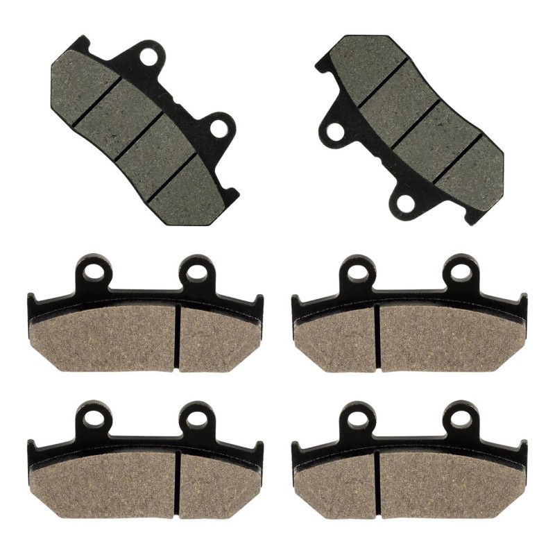 3 Kit plaquettes frein Honda GL 1500 Gold-Wing  Av G, Av D et Ar 049-024X2 - EBC FA69/2 et FA124/2 - Raven 104-166