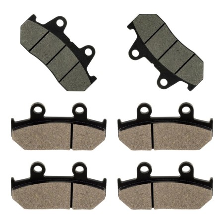 3 Kit plaquettes frein Honda GL 1500 Gold-Wing  Av Ga, Dr et Ar 049-024X2 - EBC FA69/2 et FA124/2 - Raven 104-166