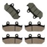 3 Kit plaquettes frein Honda GL 1500 Gold-Wing  Av G, Av D et Ar 049-024X2 - EBC FA69/2 et FA124/2 - Raven 104-166
