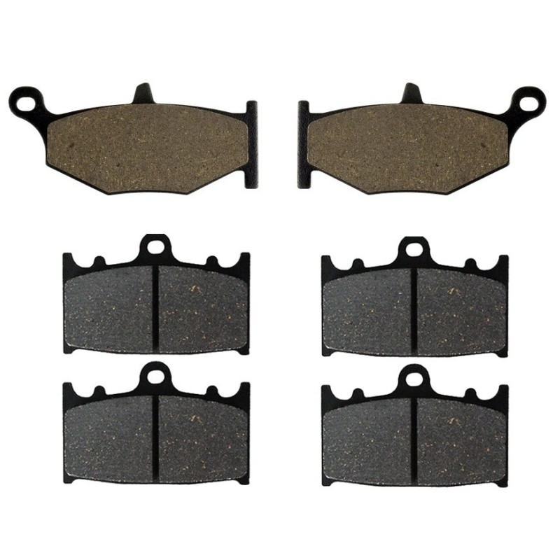 3 Kit plaquettes frein Suzuki GSR 600  Av G, Av D et Ar 241-032X2 - EBC FA419 et FA158 - Raven 104-172