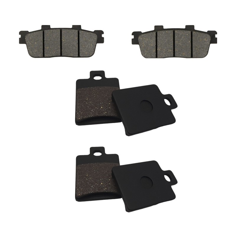 3 Kit plaquettes frein Adiva AD3 300 3 roue Av G, Av D et Ar 286-137X2 - EBC FA427 et FA260 - Raven 104-197