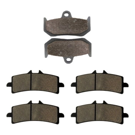 3 Kit plaquettes frein Mv-agusta F4 998 R RR Corsa Corta Av G, Av D et Ar 235-258X2 - EBC FA320 et FA447HH - Raven 104-220