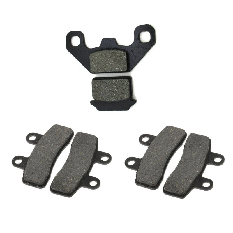 3 Kit plaquettes frein Quadzilla WK 140  Av G, Av D et Ar 320-250X2 - EBC FA654 et FA448 - Raven 104-223