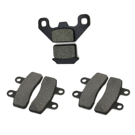 3 Kit plaquettes frein Quadzilla WK 140  Av Ga, Dr et Ar 320-250X2 - EBC FA654 et FA448 - Raven 104-223