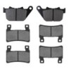 3 Kit plaquettes frein Harley-davidson Sportster XR 1200 XR1200 Av G, Av D et Ar 274-279X2 - EBC FA387 et FA296HH - Raven 104-22