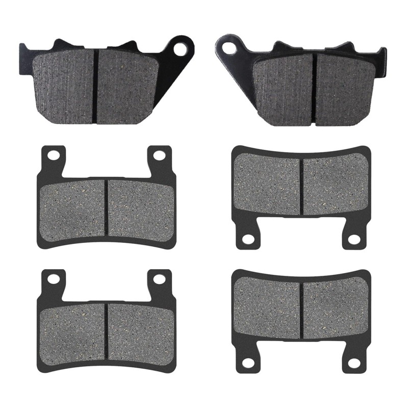 3 Kit plaquettes frein Harley-davidson Sportster XR 1200X XR1200X Av Ga, Dr et Ar 274-279X2 - EBC FA387 et FA296HH - Raven 104-2