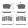 3 Kit plaquettes frein Honda CBR 1000 RR  Av Ga, Dr et Ar 242-214X2 -  - Raven 104-268