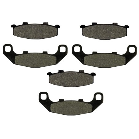 3 Kit plaquettes frein Kawasaki KR-1 250  Av Ga, Dr et Ar 044X3 - EBC FA141 - Raven 102-044