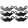 3 Kit plaquettes frein Peugeot Metropolis 400 T T-RS blue line Av G, Av D et Ar Nc - EBC SFA650 - Raven 102-280