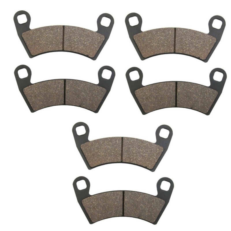 3 Kit plaquettes frein Polaris Ranger 800 6x6 efi crew Av G, Av D et Ar 1911085 - EBC FA452R - Raven 102-313