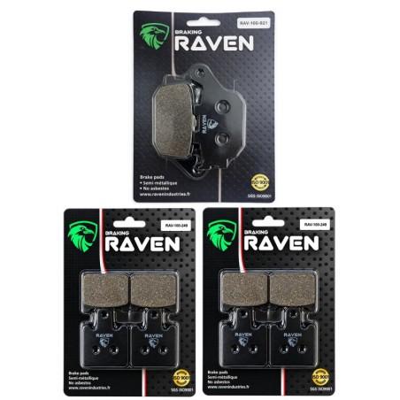 3 Kit plaquettes frein Kawasaki Z750R  Av Ga, Dr et Ar 021-249X2 - EBC FA174 et FA417/4HH - Raven 104-071