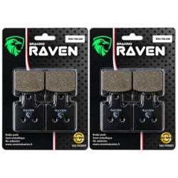 2 Kit plaquettes frein Kawasaki Z750R  Av Ga et Dr 249X2 - EBC FA417/4HH - Raven 101-249