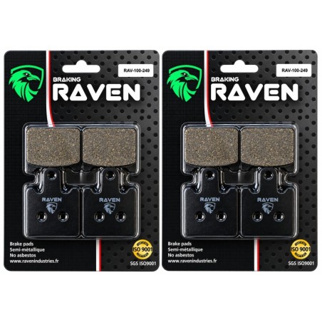 2 Kit plaquettes frein Kawasaki Z750R  Av Ga et Dr 249X2 - EBC FA417/4HH - Raven 101-249