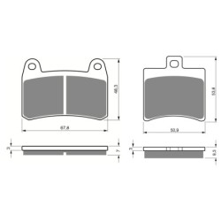 2 Kit plaquettes frein Keeway RKV 125  Av et Ar Nc -  - Raven 103-285