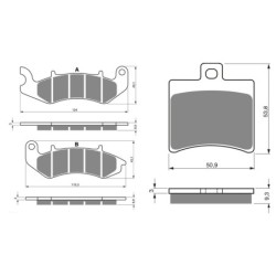 2 Kit plaquettes frein Keeway TX 125 TXM Av et Ar Nc -  - Raven 103-287