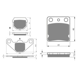 2 Kit plaquettes frein Keeway Dragon 250  Av et Ar Nc -  - Raven 103-288